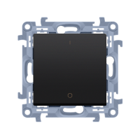 Łącznik dwubiegunowy (moduł) 10AX, 250V, zaciski śrubowe, czarny Simon 10 | CW2.01/49 Kontakt Simon