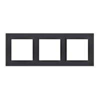 Ramka potrójna, uniwersalna poziom i pion, czarny, Simon 10 | CR3/49 Kontakt Simon