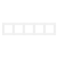 Ramka 5-krotna Nature, Szkło mrożone białe Simon 55 | TRN5/170 Kontakt Simon