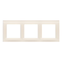 Ramka 3-krotna Nature, Szkło mrożone kremowe Simon 55 | TRN3/171 Kontakt Simon