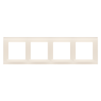 Ramka 4-krotna Nature, Szkło mrożone kremowe Simon 55 | TRN4/171 Kontakt Simon