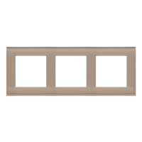 Ramka 3-krotna Nature, Szkło mrożone beżowe Simon 55 | TRN3/172 Kontakt Simon