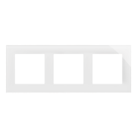 Ramka 3-krotna Nature, Szkło classic białe Simon 55 | TRN3/181 Kontakt Simon