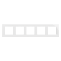 Ramka 5-krotna Nature, Szkło classic białe Simon 55 | TRN5/181 Kontakt Simon