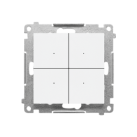 Łącznik/przycisk 4-krotny elektroniczny (moduł), Biały mat Simon 55 | TEW4.01/111 Kontakt Simon