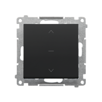 Łącznik roletowy trójpozycyjny 1-0-2 (moduł) 10 A, 250 V~, szybkozłącza, Czarny mat Simon 55 | TZW1K.01/149 Kontakt Simon