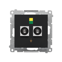 Gniazdo ekwipotencjalne podwójne (moduł), Czarny mat Simon 55 | TGEK2.01/149 Kontakt Simon