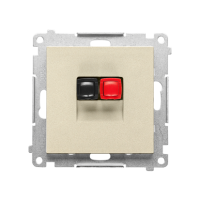 Gniazdo głośnikowe 1-krotne (moduł). Przekrój przewodów 2,5mm2, Szampański mat Simon 55 | TGL1.01/144 Kontakt Simon