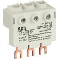 Blok zasilający wysoki do szyn łączeniowych PS1-x-x-65, 65A, S1-M2-25, zaciski śrubowe | 1SAM201907R1102 ABB