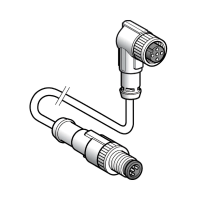 Konektory okablowane kątowe, proste męskie/żeńskie, M12, 5 pinów, kabel 1m | XZCR1512064D1 Telemecanique Sensors
