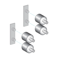 Zestaw antywibracyjny 12 | XUSZVA12 Telemecanique Sensors