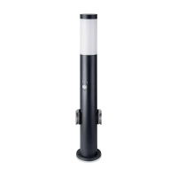 Słupek ogrodowy V-TAC 60CM E27 czarny czujnik ruchu gniazda VT-838-60 | 3800157659925 LED EUROPE