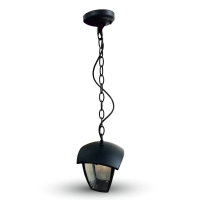 Oprawa zwieszana ogrodowa na łańcuchu V-TAC IP44 czarny VT-735 | 3800157612616 LED EUROPE