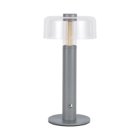 Lampka stołowa nocna V-TAC 1W LED 30cm ładowanie USB ściemnianie szara VT-1049 3000K 100lm | 3800170202238 LED EUROPE