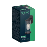 Kinkiet ogrodowy ścienny V-TAC czarny mat E27 IP44 VT-1149 | 3800170207905 LED EUROPE
