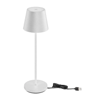 Lampka stołowa nocna V-TAC 1,5W LED 27,5cm ładowanie ściemnianie IP54 biała VT-7997 3000K 150lm | 3800170219809 LED EUROPE