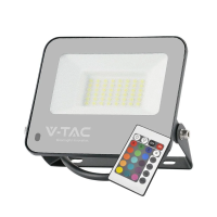 Naświetlacz LED V-TAC 30W czarny IP65 pilot VT-44034 RGB+6500K 2310lm | 3800170220034 LED EUROPE
