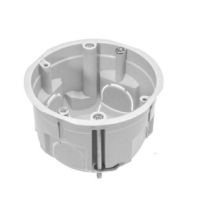 Puszka do pustych ścian PK60 LUX, płytka 46mm, fi68, z wkrętami, biała, IP30 | A.0046L Pawbol