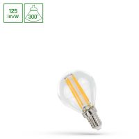Lampa LED kulka E-14 230V 4W COG WW CLEAR Spectrum | WOJ+14071 Wojnarowscy