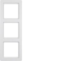 Ramka potrójna, biały, aksamit, Q.1 | 10136089 Hager