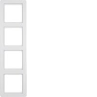 Ramka poczwórna, biały, aksamit, Q.1 | 10146089 Hager