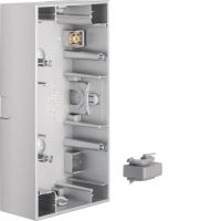 Puszka n/t podwójna pozioma, alu K.5 | 10527003 Hager