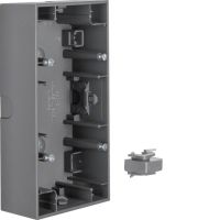 Puszka n/t podwójna pozioma, antracyt mat, lakierowany K.1 | 10527006 Hager