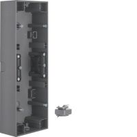 Puszka n/t potrójna pozioma, antracyt mat, lakierowany K.1 | 10537006 Hager