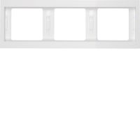 Ramka potrójna, pozioma, biały, połysk, K.1 | 13737009 Hager