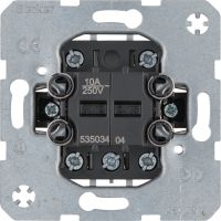 Łącznik 2-klawiszowy grupowy przyciskowy, 4 styki zwierne, mechanizm, zaciski śrubowe, One.platform | 53503404 Hager