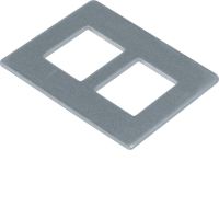 Płytka montażowa GTVD2/300 2xRJ45 19,3x14,8 aluminium, Tehalit.GB-EG | GTVDM012 Hager