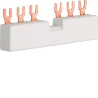 Szyna fazowa widełkowa 3P do 2 wyłączników silnikowych MM5xxN, 10 mm2 | KD302M Hager