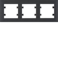 Ramka potrójna pozioma, czarny, Lumina Intense | WL5733 Hager