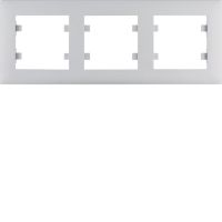 Ramka potrójna pozioma, srebrny, Lumina Intense | WL5732 Hager