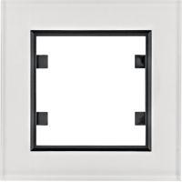 Ramka pojedyncza, szkło białe, Lumina Passion | WL9010 Hager