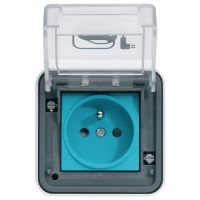 Gniazdo ładowania pojazdów elektrycznych W.1 E-Vehicle 2P+E, n/t IP55, szary | XEV080 Hager