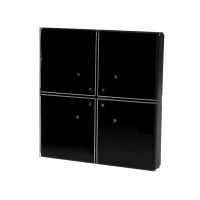 Przycisk szklany dotykowy 2-przyciskowy do instalacji tradycyjnych 230V, czarny | GS2-AC-R-B F&F