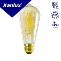 Lampa LEDBulb XLED ST64 7W (55W) 725lm 2700K WW E27 filament standardowa bursztynowy | 29637 Kanlux
