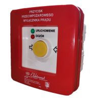 Ręczny ostrzegacz pożarowy PWPp-1s A/4, NC-NO IP65, 12A p/t, samoczynny, diody czerw/ziel 230V | 904550 Elektromet