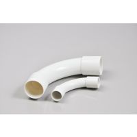 Kolanko sztywne dwukielichowe bezhalogenowe wtryskowe ZKHF 47 (PC/ABS) 750N białe (10szt) | 03.184 Elektroplast Stróża