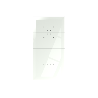 Panel dotykowy szklany, podwójny, 6 pól dotykowych, biały | GP-24-W F&F