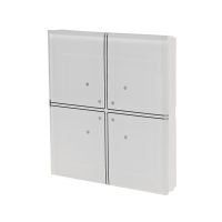 Przycisk szklany dotykowy 2-przyciskowy do instalacji tradycyjnych 230V, biały | GS2-AC-R-W F&F