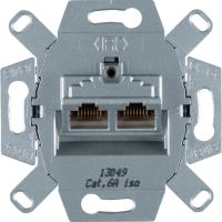 Mechanizm gniazda komputerowego UAE 2-kr (RJ45), ekran., kat.6a iso, one.platform | WDF410862 Hager
