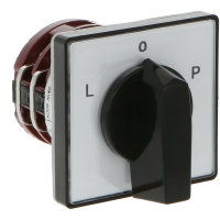 Łącznik krzywkowy* 4G10-11-U-R014, 10A, bez obudowy, pokrętło czarne 3-biegunowy (L-0-P) | 63-840307-011 Apator