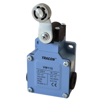 Wyłącznik krańcowy, z dźwignią regulowaną i rolką, metalowy 2xCO, 3A/250V AC, IP65 | VM115 Tracon