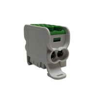 Blok dystrybucyjny, rozdzielczy HLAK 25 1P 2xAl/Cu 25mm²+16mm² 1000VAC/1500VDC zielony | MAG1251G00 Morek