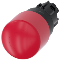 Przycisk grzybkowy zatrz.awaryjne, 22mm, okrągły, tworzywo, czerwony, 30mm, SIRIUS ACT | 3SU1000-1GB20-0AA0 Siemens