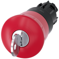 Przycisk grzybkowy STOP, awaryjny, 3SU1, 22mm, okrągły , czerwony | 3SU1000-1HF20-0AA0 Siemens