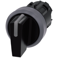 Przełącznik z możliwością podświet., SIRIUS ACT, 22MM, okrągły, tworzywo z met. pierścieniem, czarny | 3SU1032-2BL10-0AA0 Siemens