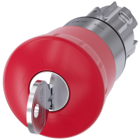 Napęd przycisku SIRIUS ACT fi22 metal połysk, bezpiecz. fi40 kluczykowy RONIS SB30 czerwony | 3SU1050-1HF20-0AA0 Siemens